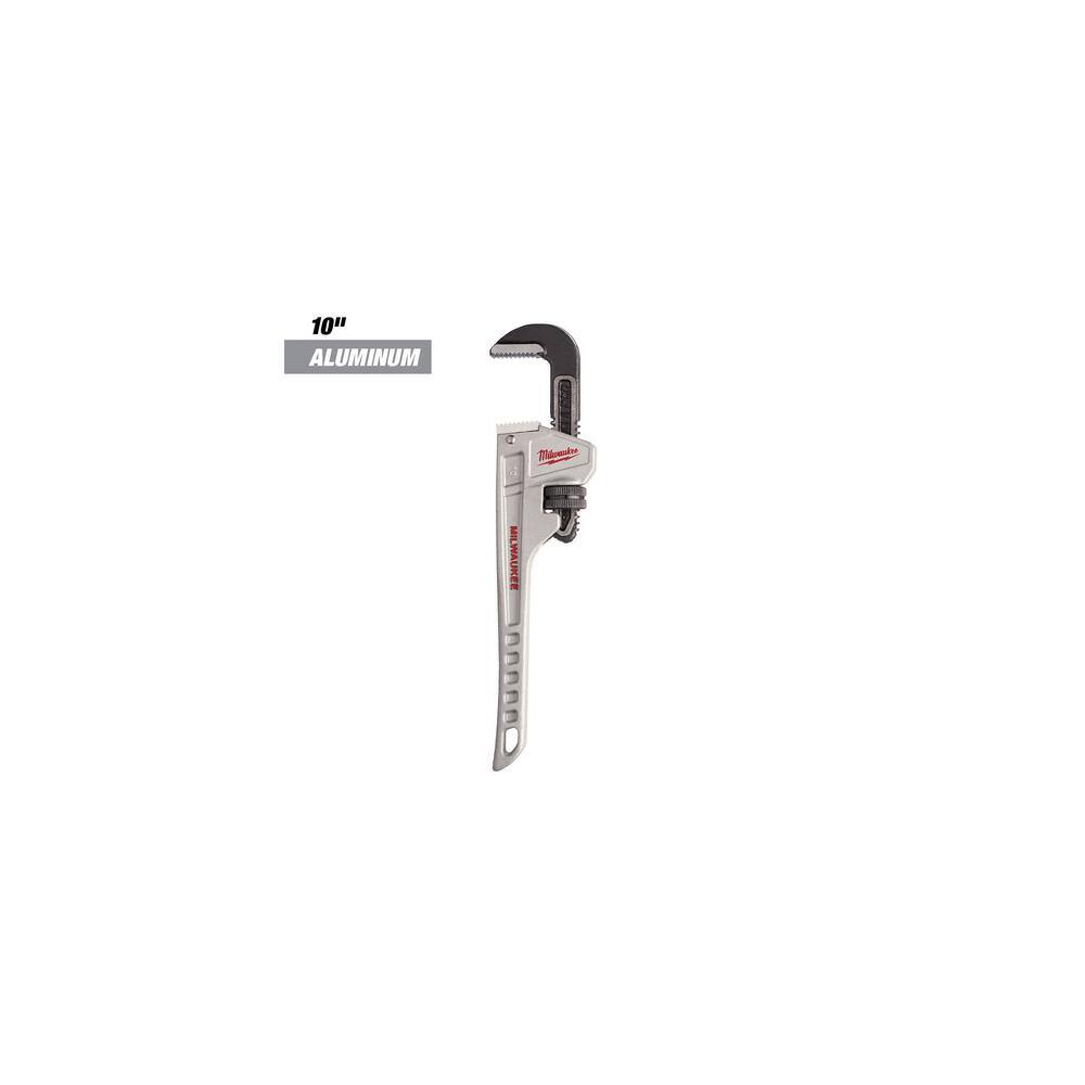 MW 10 in. Aluminum Pipe Wrench with 1.25 in. Basin Wrench (2-Piece) 48-22-7010-48-22-7001