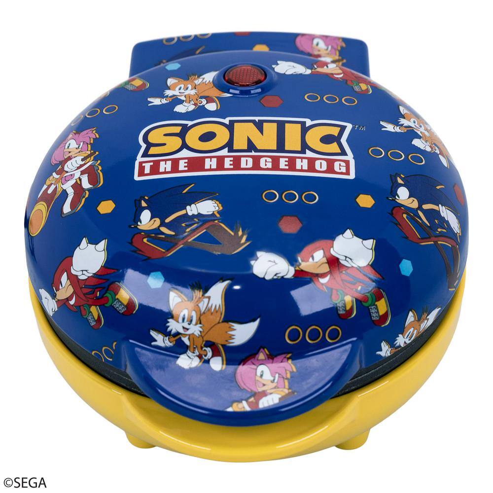 Uncanny Brands Sega Sonic the Hedgehog Blue American Mini Waffle Maker WM3-SEG-SN1