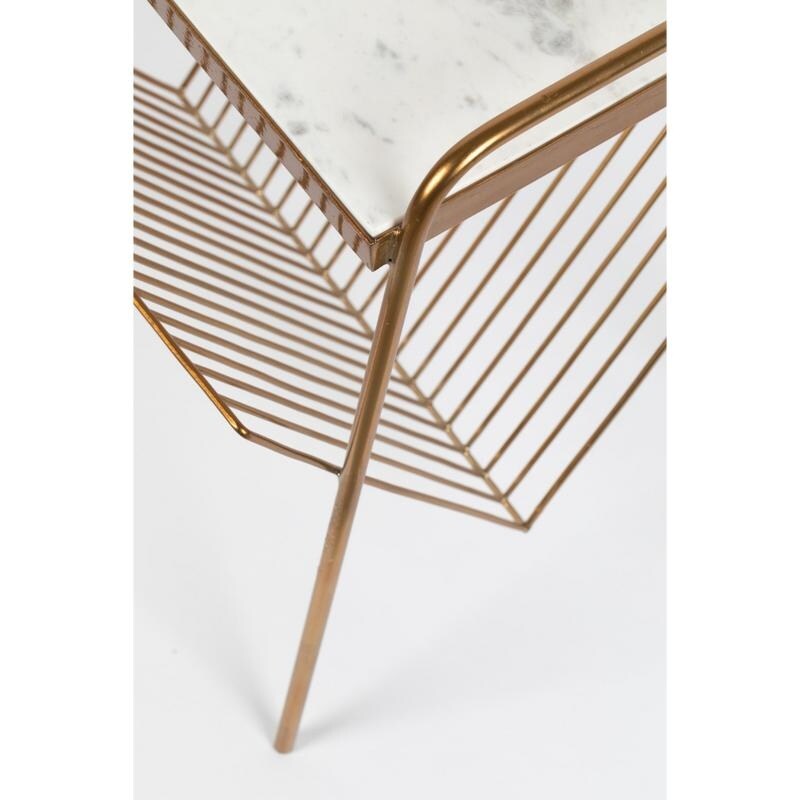 Bold Monkey Keep It Tidy Marble Magazine Holder Side Table