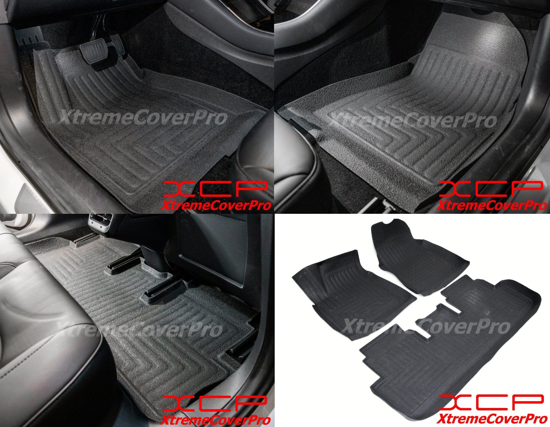 2017 2018 2019 2020 2021 Tesla Model 3 3D Custom All Weather Floormats Floor mat liners Carpet XCP XtremeCoverPro