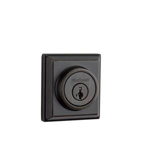 Kwikset 910 Signature Series Contemporary Venetian Bronze Single Cylinder Deadbolt with Home Connect Technology 910 S CNT ZW 11