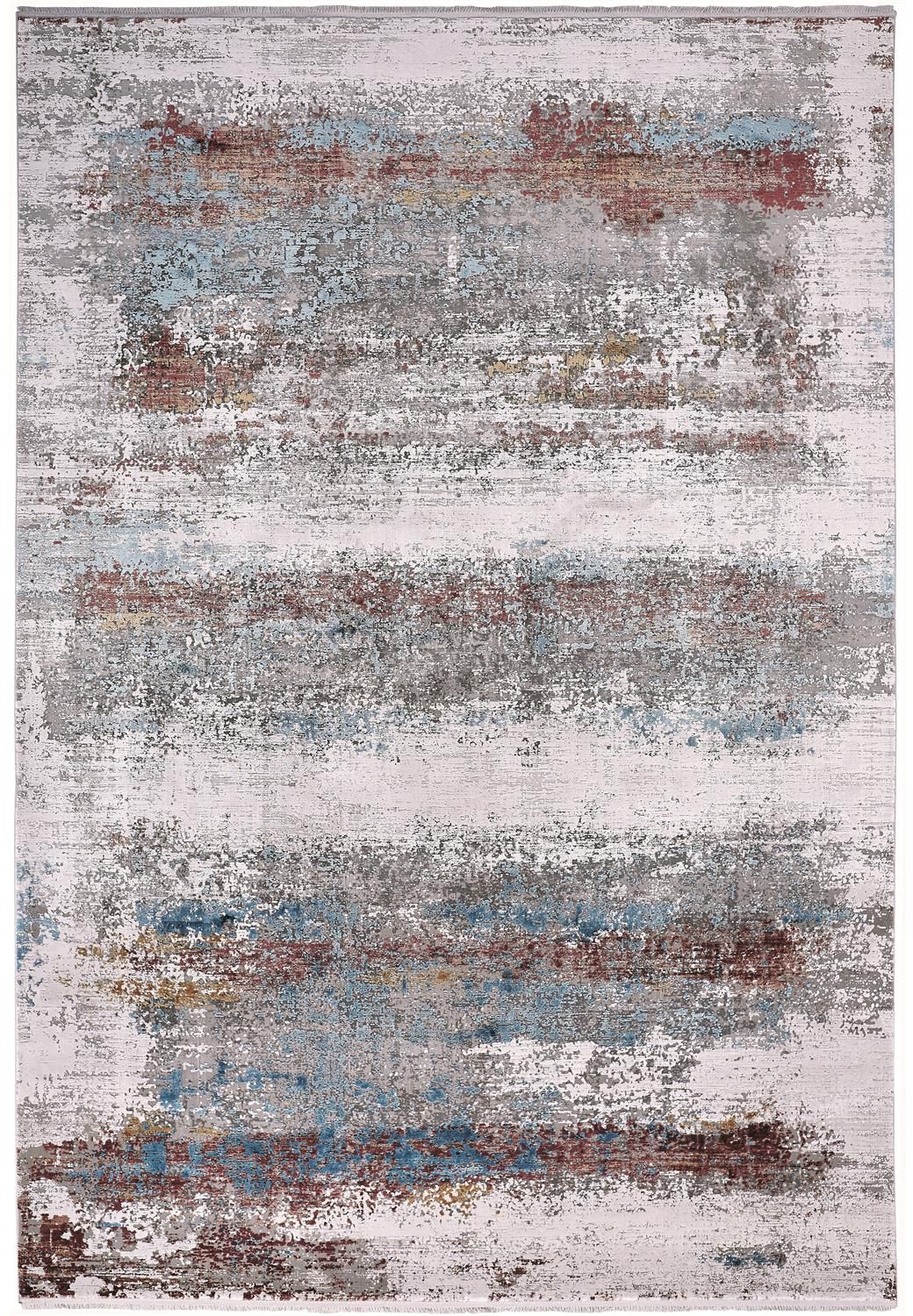 Lindstra Gray and Blue Rug by BD Fine