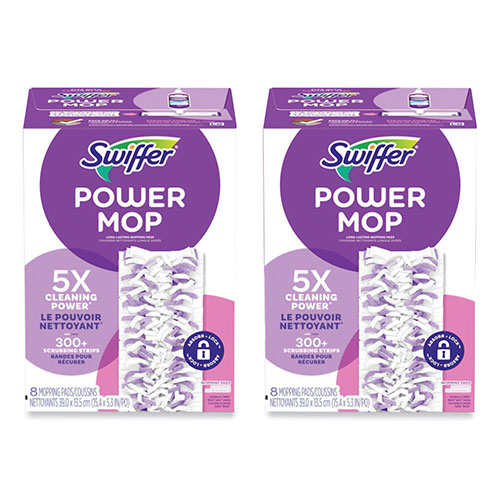 Procter and Gamble Swiffer PowerMop Mopping Pads | 15.4 x 5.3， 8