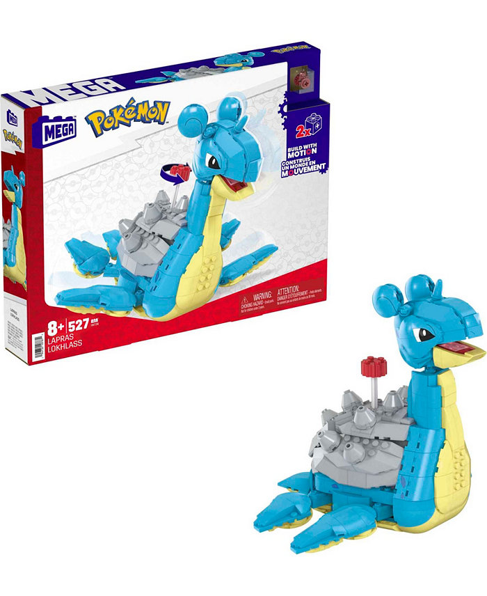 Pokemon MEGA Lapras Building Toy Kit with Action Figure (527 Pieces) for Kids