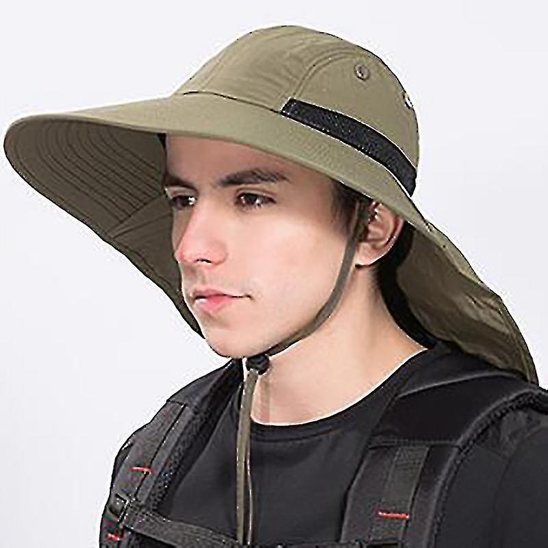 Pretty Comy Fishing Hat Sunshade Uv Protection Wide Cap Neck Protect Hat For Outdoor Fishing Hiking