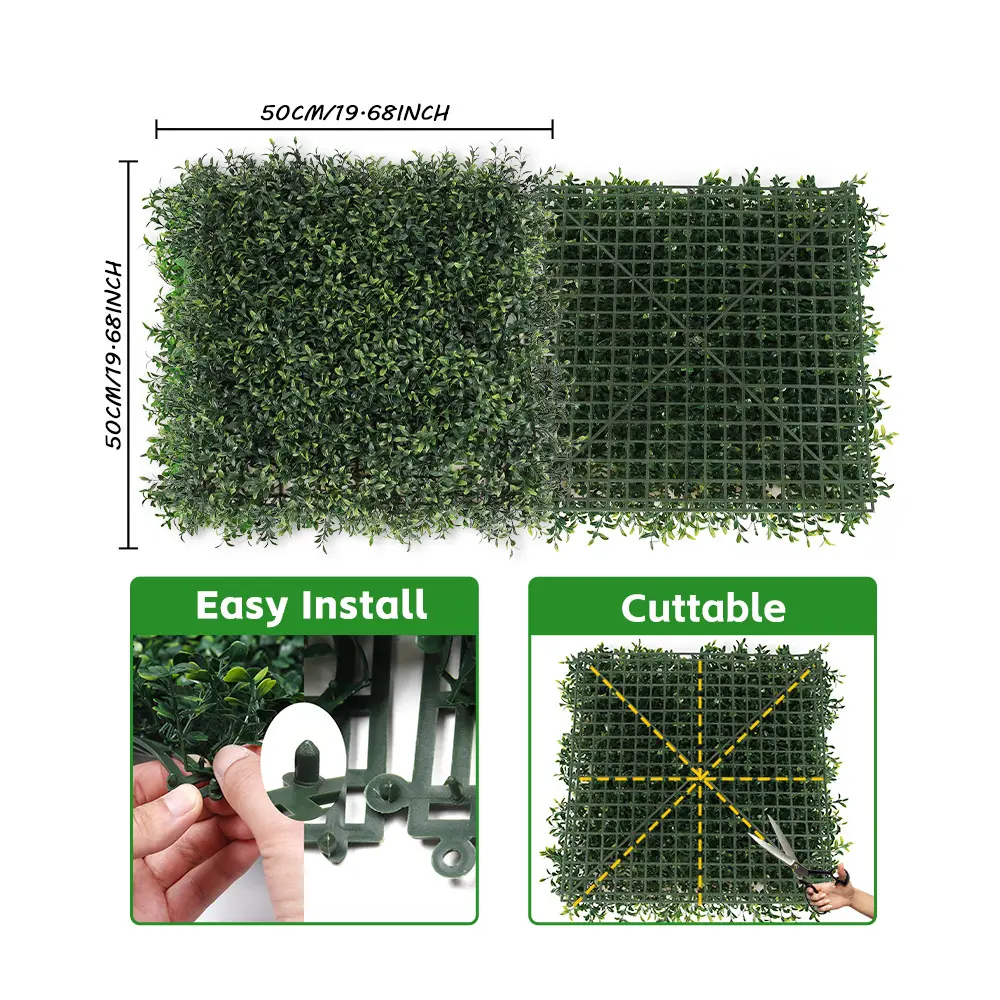 P3 Gardening Supplies Greenery Foliage Boxwood Privacy Fence Panels Hedge Fence Artificial Grass Wall