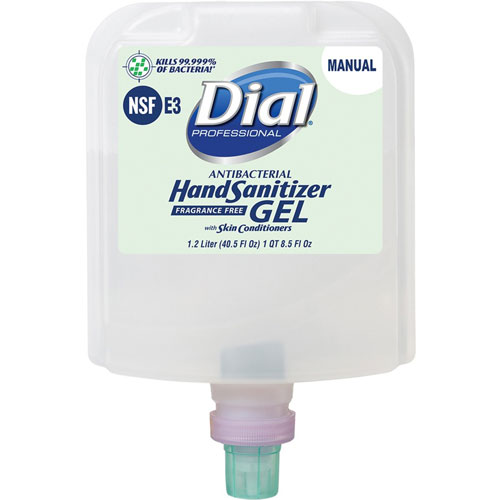 Dial Professional Dial Hand Sanitizer | Gel， Antibacterial， Manual， 40.5oz， 3