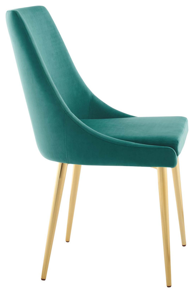 Viscount Modern Accent Performance Velvet Dining Chair   Midcentury   Dining Chairs   by Kolibri Decor  Houzz