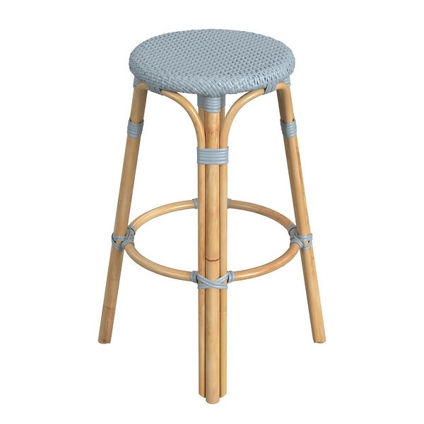 Tobias Rattan Round Bar Stool