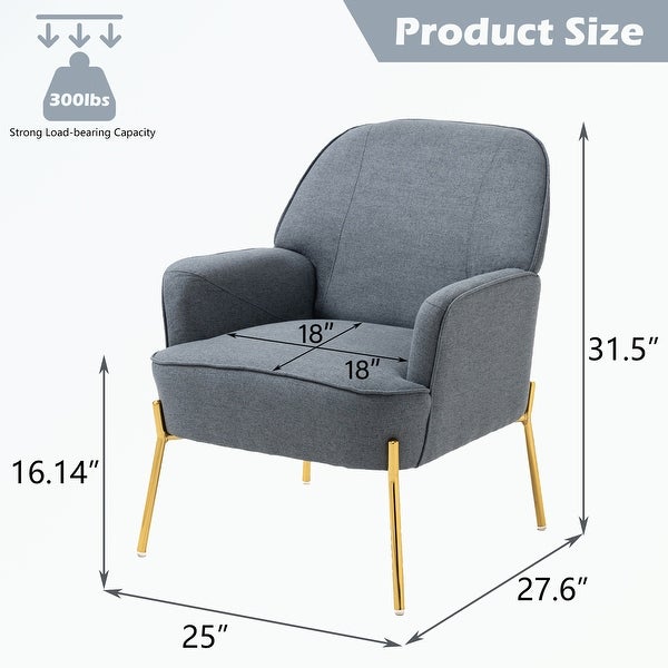 Upholstered Modern Arm Accent Chair