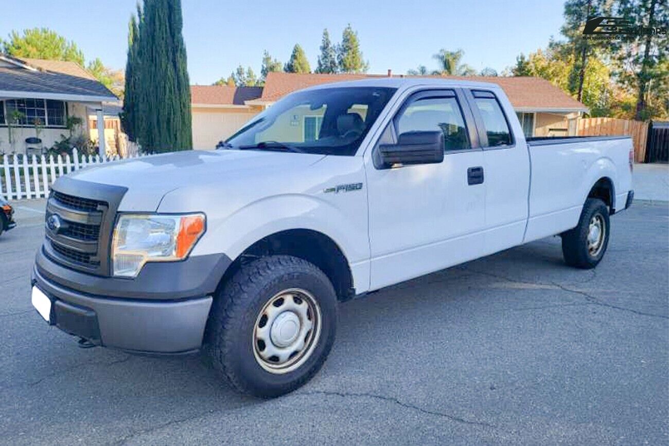 Extreme Online Store for 2004-2014 Ford F-150 Extended Cab | EOS Visors in-Channel Side Window Vents Rain Guard Deflectors