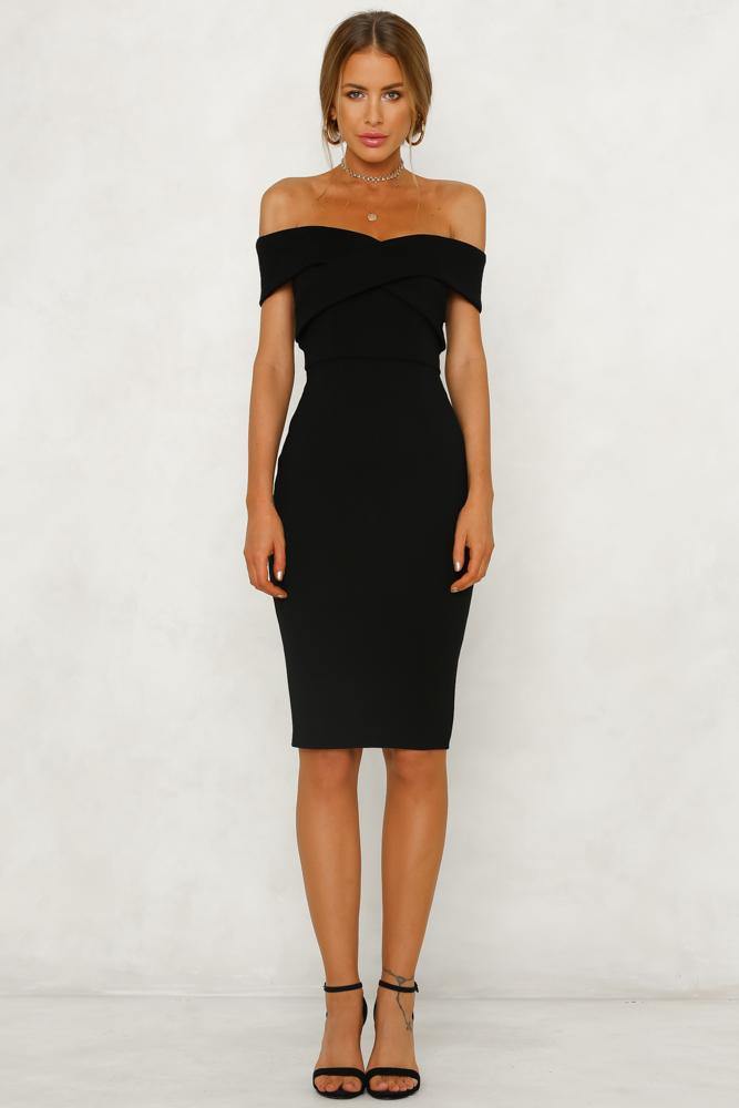 Love Me Or Lose Me Midi Dress Black