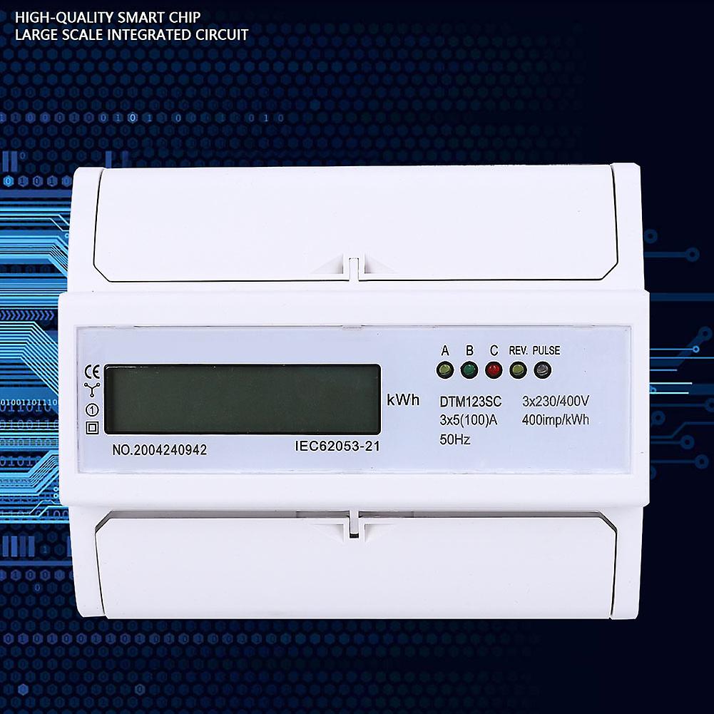 230/400v 5-100a Energy Consumption Digital Electric Power Meter 3 Phase Kwh Meter With Lcd