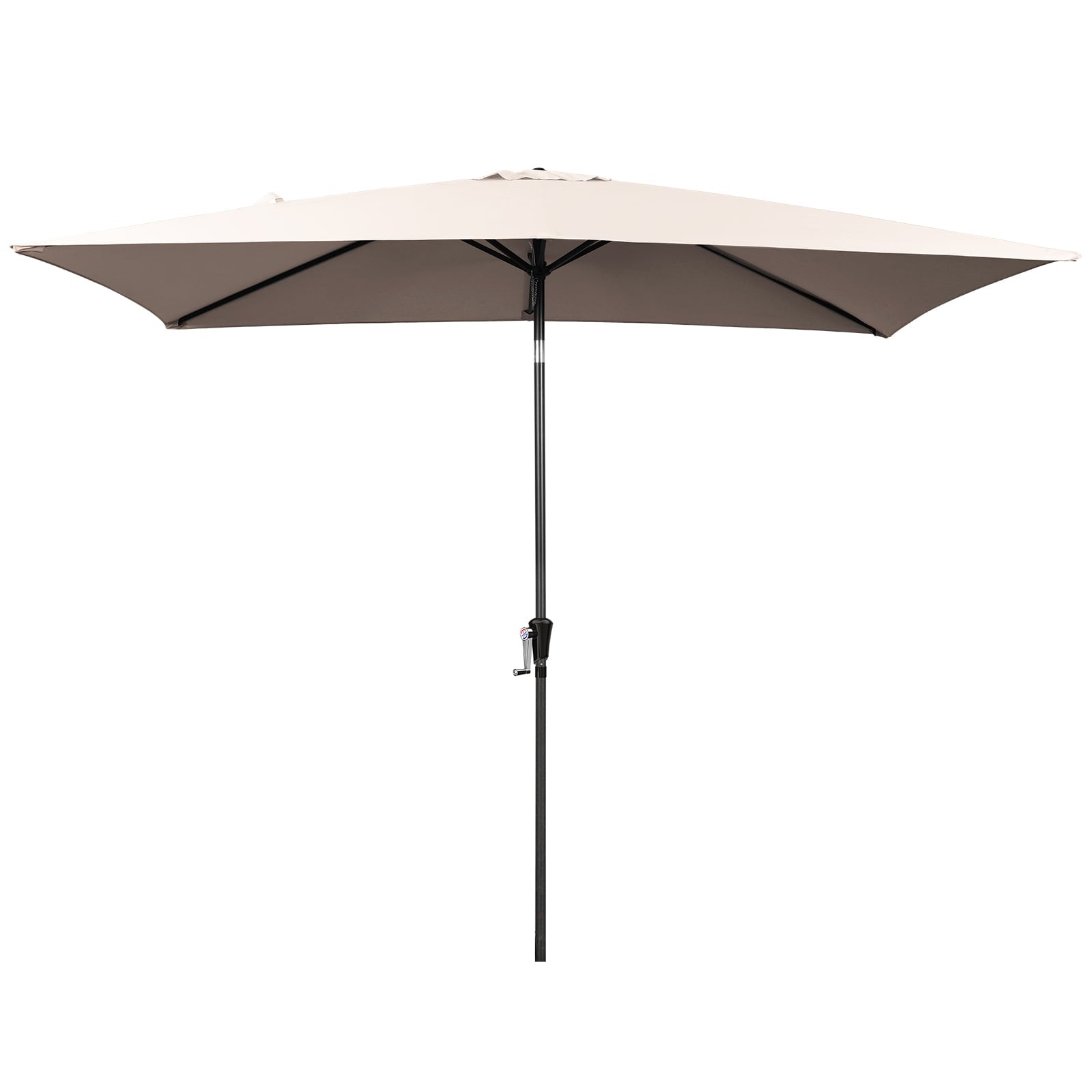 Serwall 6.5' x 10' Rectangular Patio Umbrellas, Outdoor Umbrella for Chair, Beige