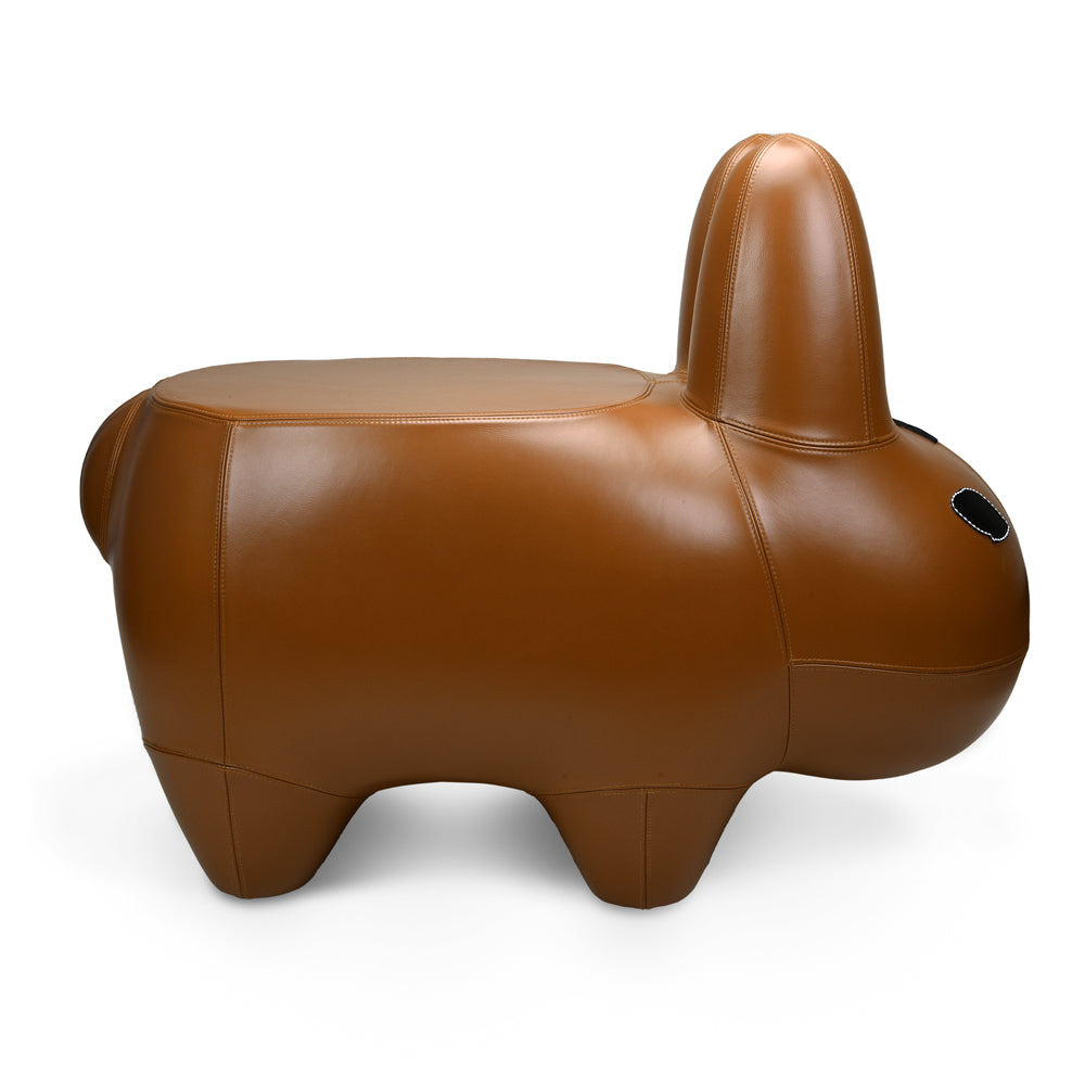 Kidrobot Art Giant Leather Smorkin' Labbit Stool by Frank Kozik - Brown Edition (PRE-ORDER)