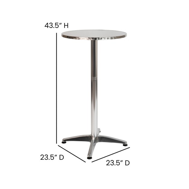 Round Aluminum Indoor outdoor Bar Height Table