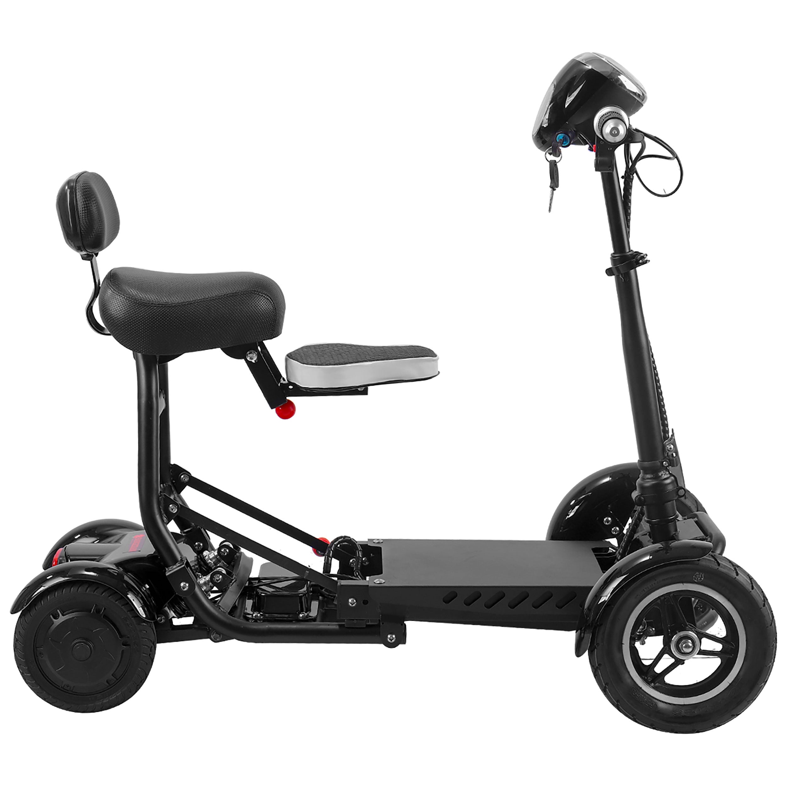 Smart Electric Scooter with Child Seat, 4 Wheels All Surfaces Easy Travel