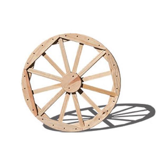 Creekvine Designs FW36CVD 36 in. Treated Pine Decorative Wagon Wheel