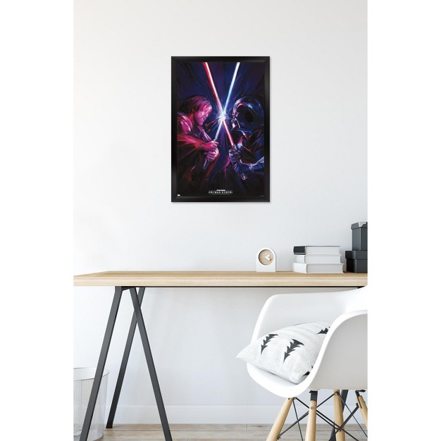 Trends International Star Wars Obi wan Kenobi Duel Framed Wall Poster Prints