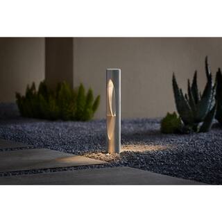 Hampton Bay Trinity Hill Low Voltage Silver Hardwired Integrated LED Weather Resistant Path Light KZA1501LX-01AL