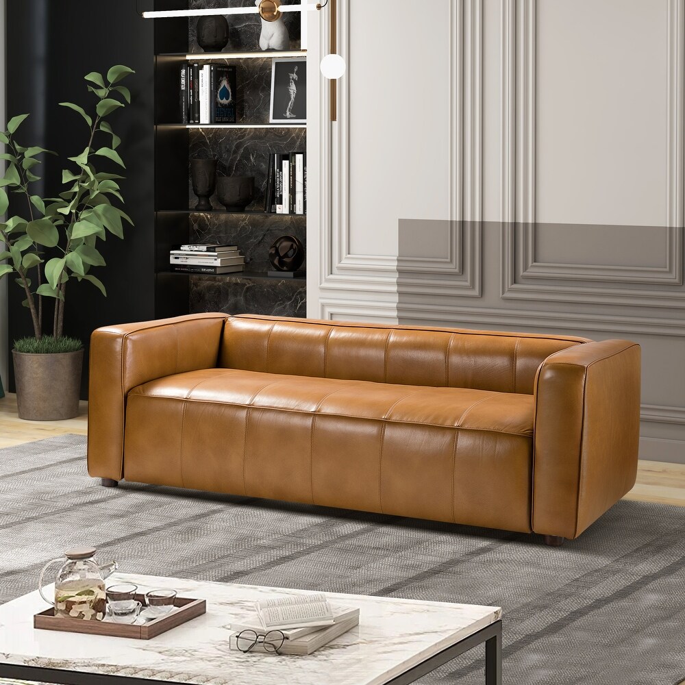 Donia Mid Century Modern Leather 80\