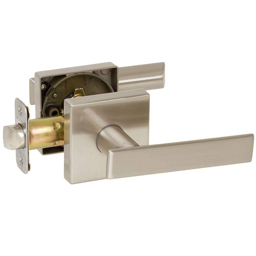 DELANEY HARDWARE Kira Satin Nickel Contemporary BedBath Privacy Door Lock Handle 352521