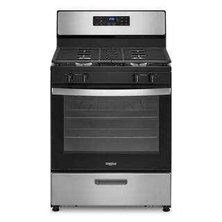 Whirlpool 30 in. 4 Burner Freestanding Gas Range in. Stainless Steel WFG320M0MS