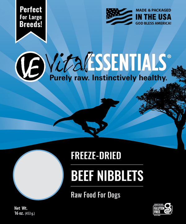 Vital Essentials Beef Nibblets Freeze-Dried Raw Dog Food