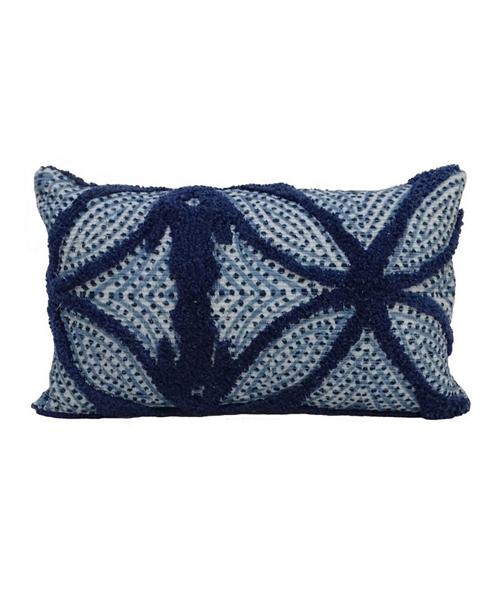 Vibhsa Chicos Home Hues of Blue Decorative Pillow， 14 x 24