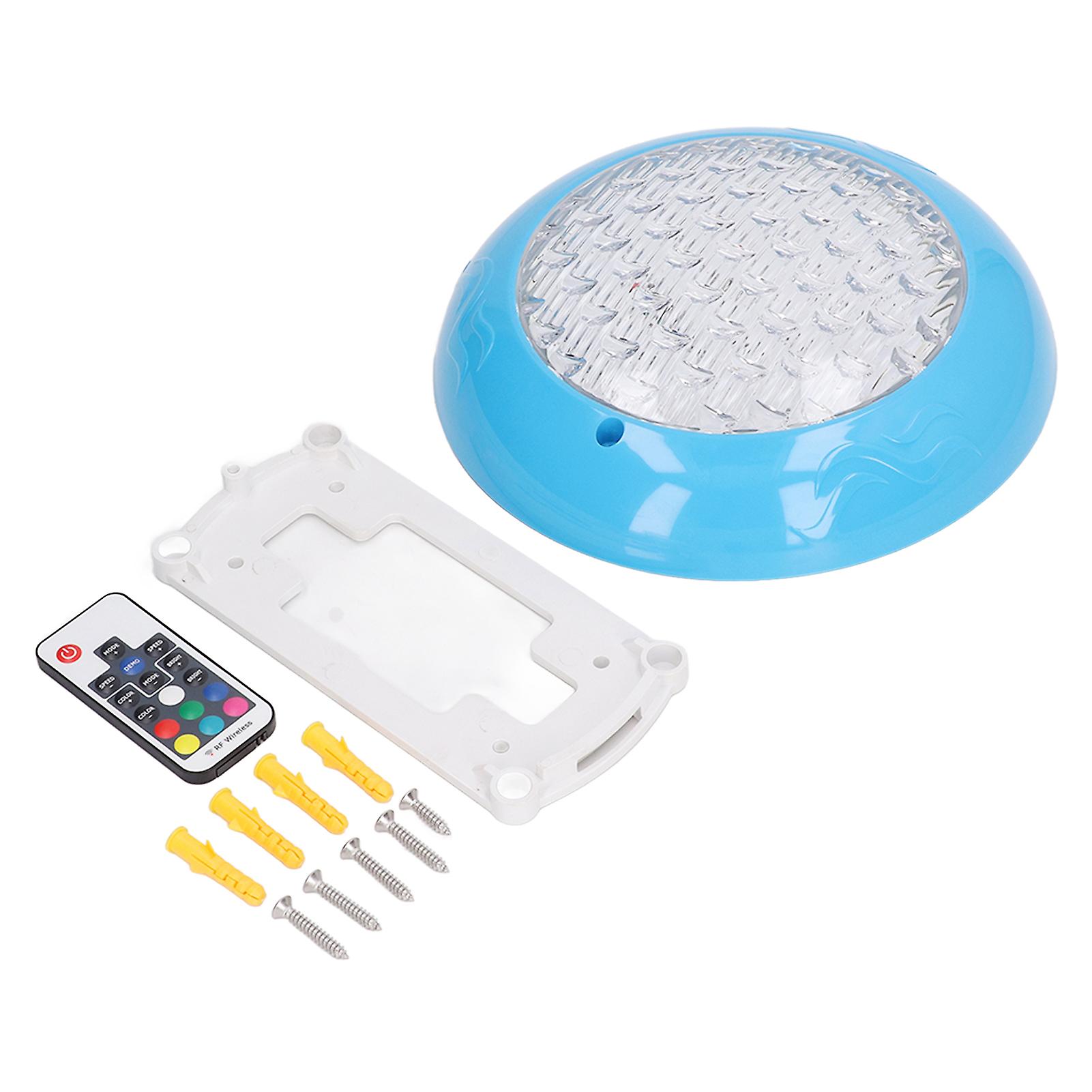 LED Swimming Pool Lamp Wall Mount Underwater Light with Remote Control IP68 Waterproof AC12V 35W