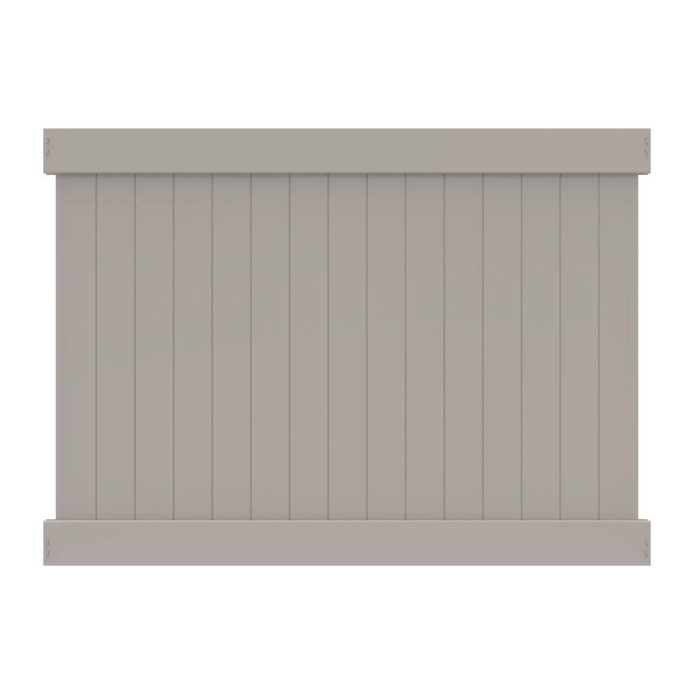 Barrette Outdoor Living Linden 6 ft. x 8 ft. Gray Vinyl Fence Panel Kit 73050721