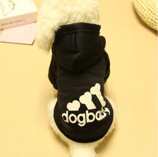 CBD Pet Puppy Dog Cat Coat Clothes Hoodie Sweater Costumes Black XXL