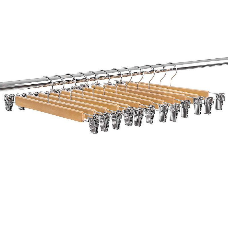 Wood Pants Hangers 12 Pack