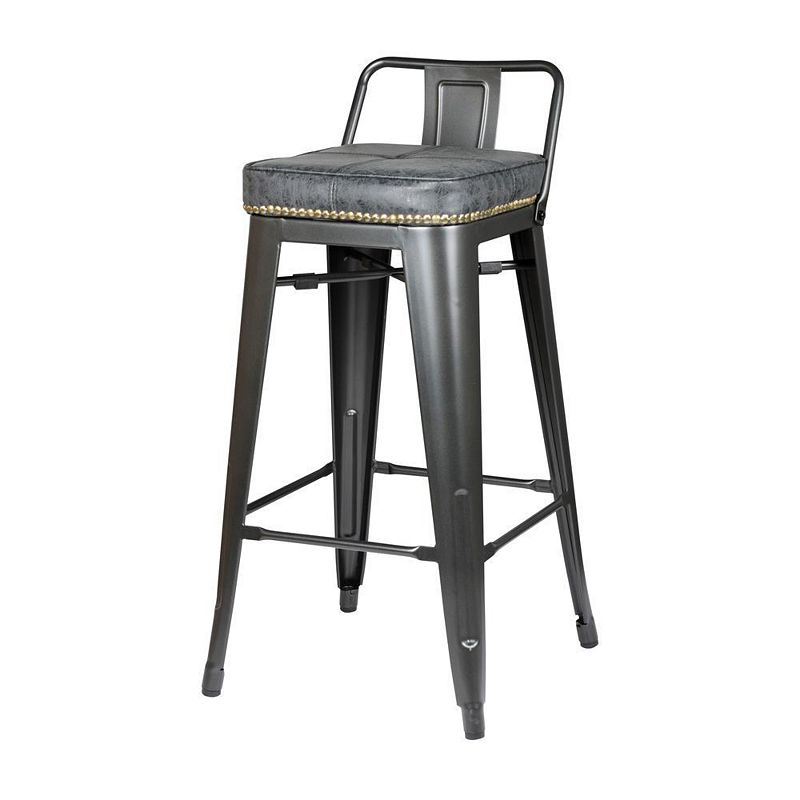 New Pacific Direct Metropolis PU Leather Low Back Counter Stool， (Set of 4)