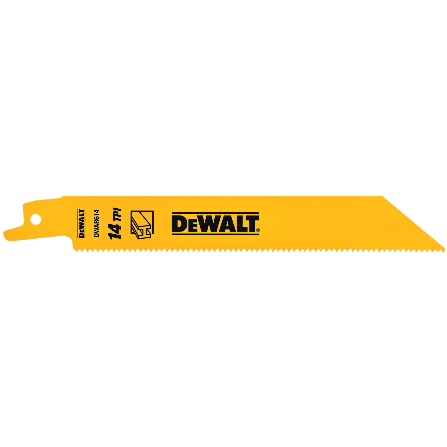 DW 6 in. Bi-Metal Reciprocating Saw Blade 14 TPI 25 pk