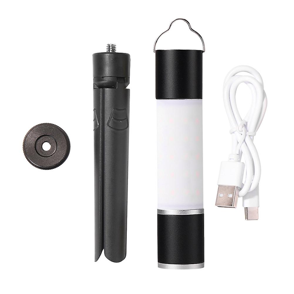 Outdoor Camping Led Telescopic Flashlight With Tripod Nuts Multifunctional Rechargeable Retractable Torch Light Table Lamp