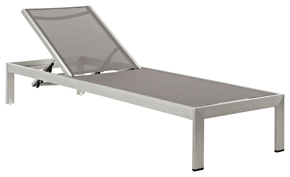 Shore Chaise Outdoor Aluminum Set of 2   Contemporary   Outdoor Chaise Lounges   by Modern Furniture LLC  Houzz