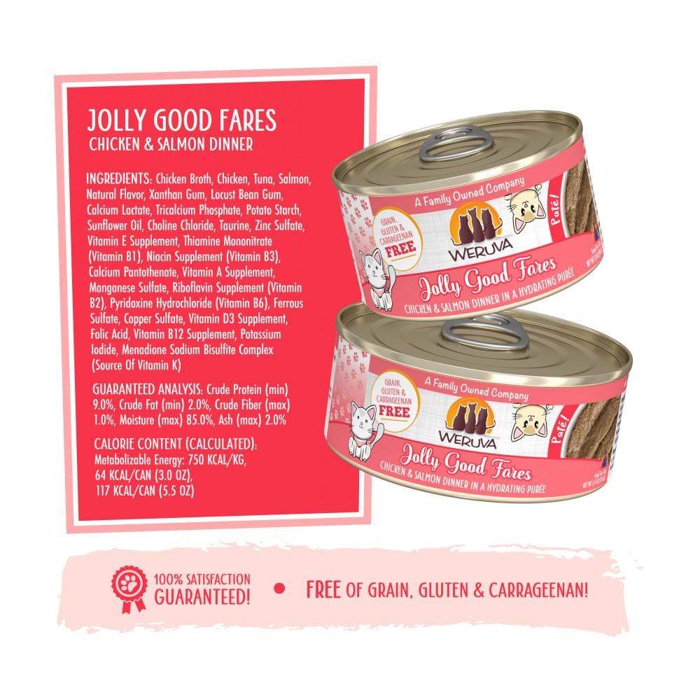 Weruva Classic Cat Pate Jolly Good Fares with Chicken and Salmon Canned