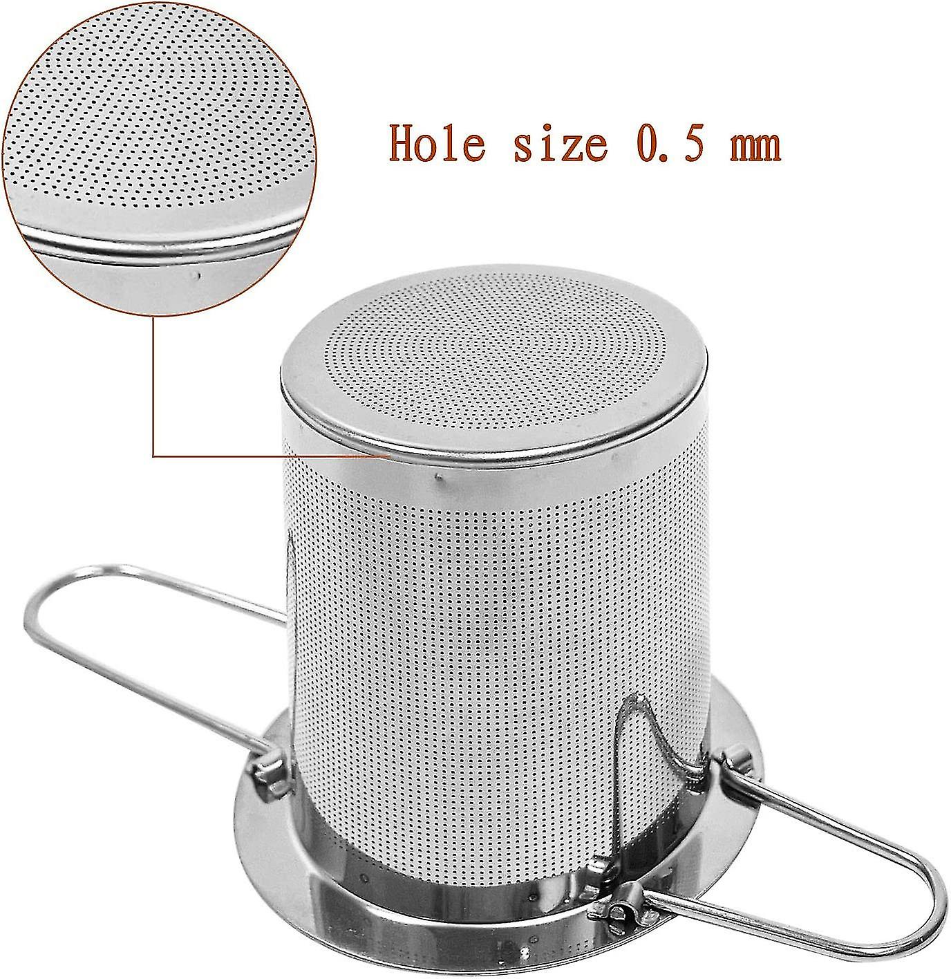 Tea Filters， 304 Stainless Steel Fine Hole Tea Infuser， Foldable Handle And Large Capacity Tea Strainer， For Hanging Teapots， Tea Cups2 Tea Strainers