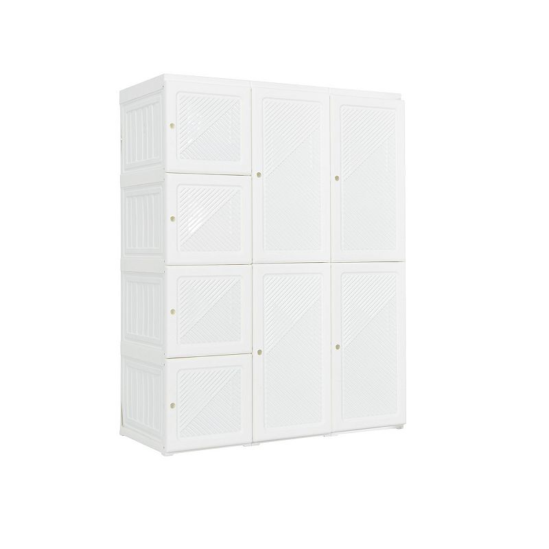 Clothes Foldable Armoire Wardrobe Closet With Cubby Storage