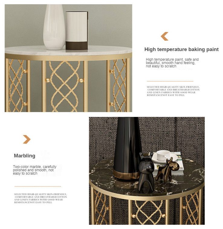 Marble Wrought Round Small Coffee Table   Contemporary   Coffee Tables   by Miron Demid LLC  Houzz