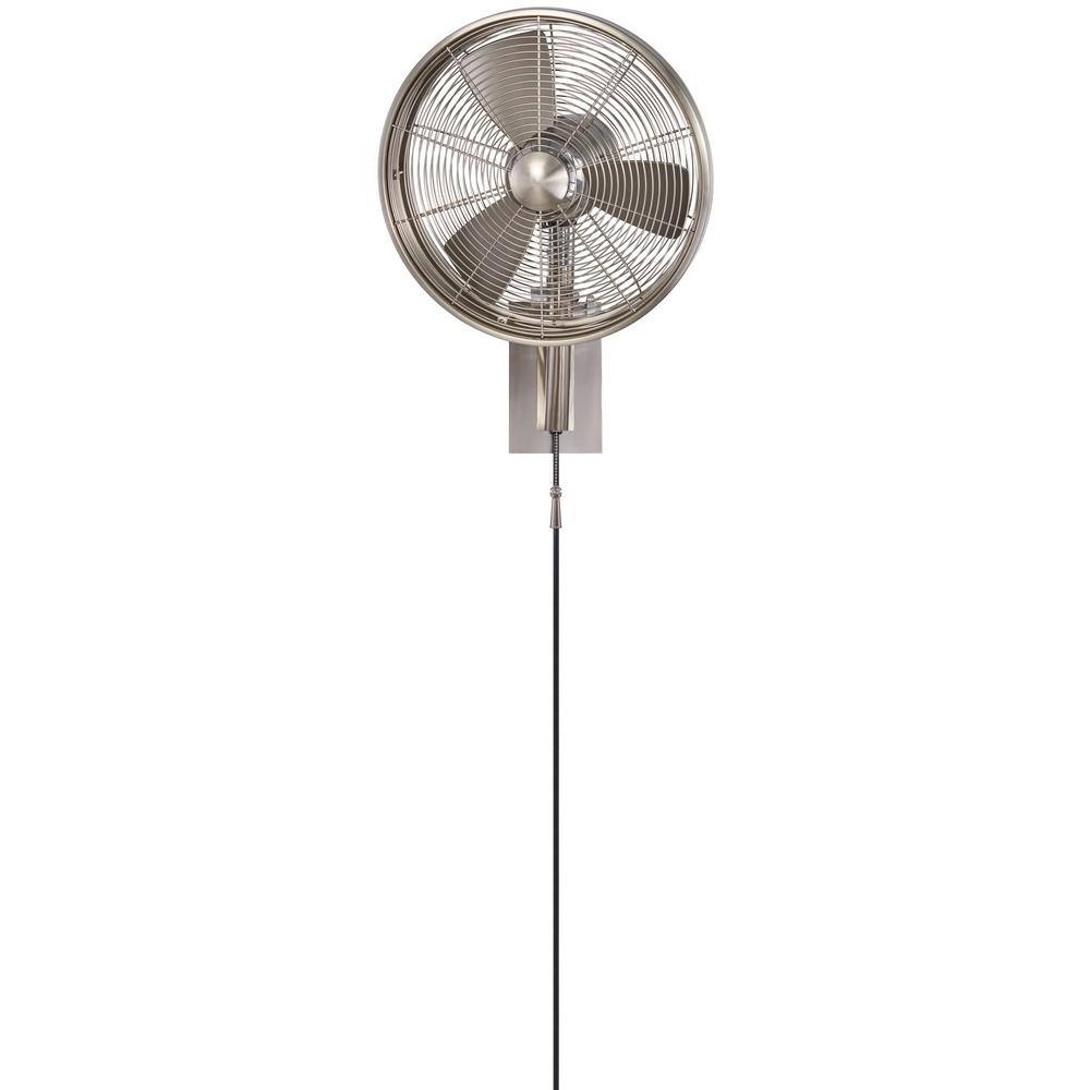 MINKA-AIRE Anywhere 15 in. IndoorOutdoor Brushed Nickel Wall Mount Fan F307-BN