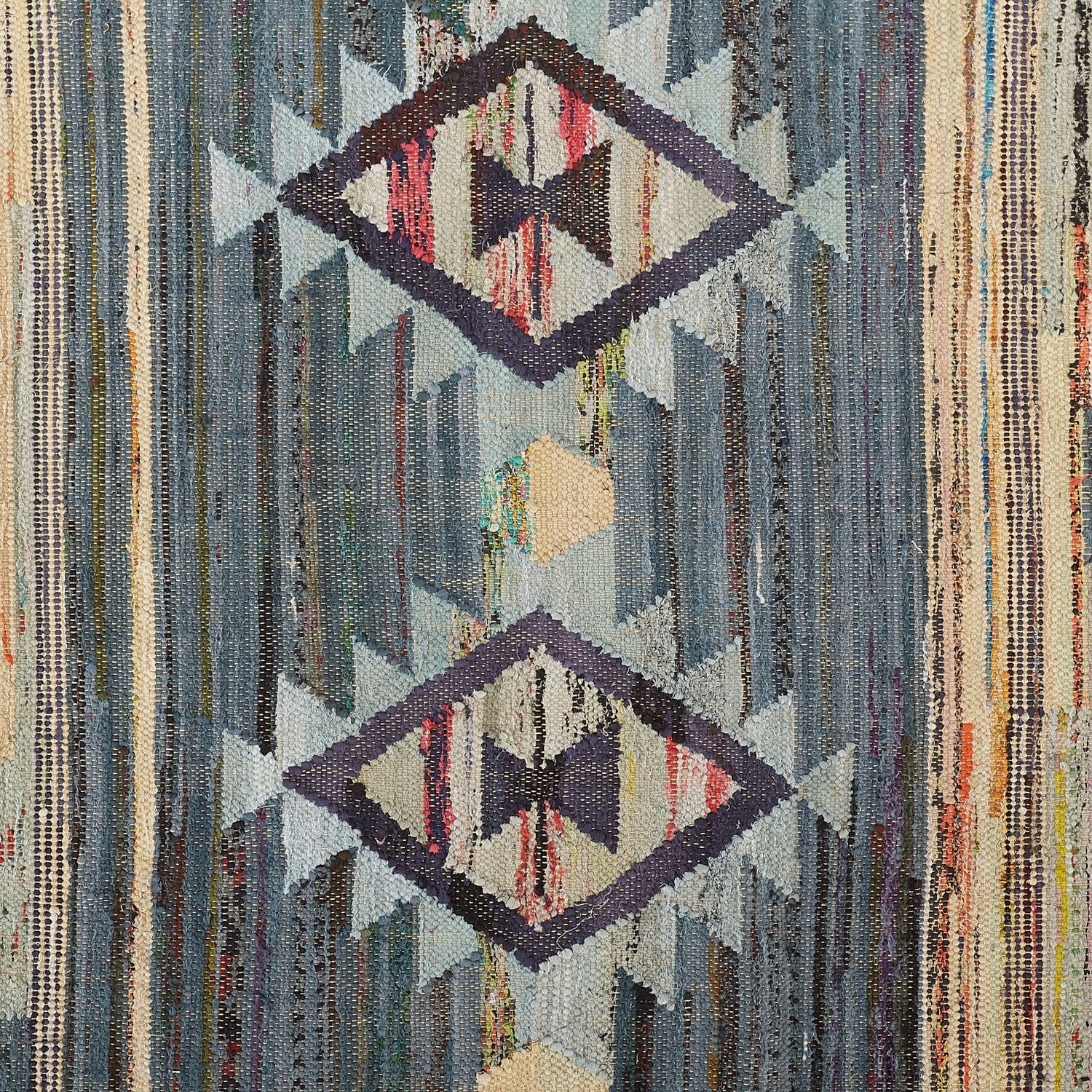 Liya Flatweave Blue and Beige Rug by BD Fine