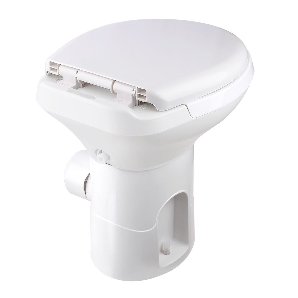 Yescom Foot Flush RV Gravity Flush Toilet High Profile HDPE Travel