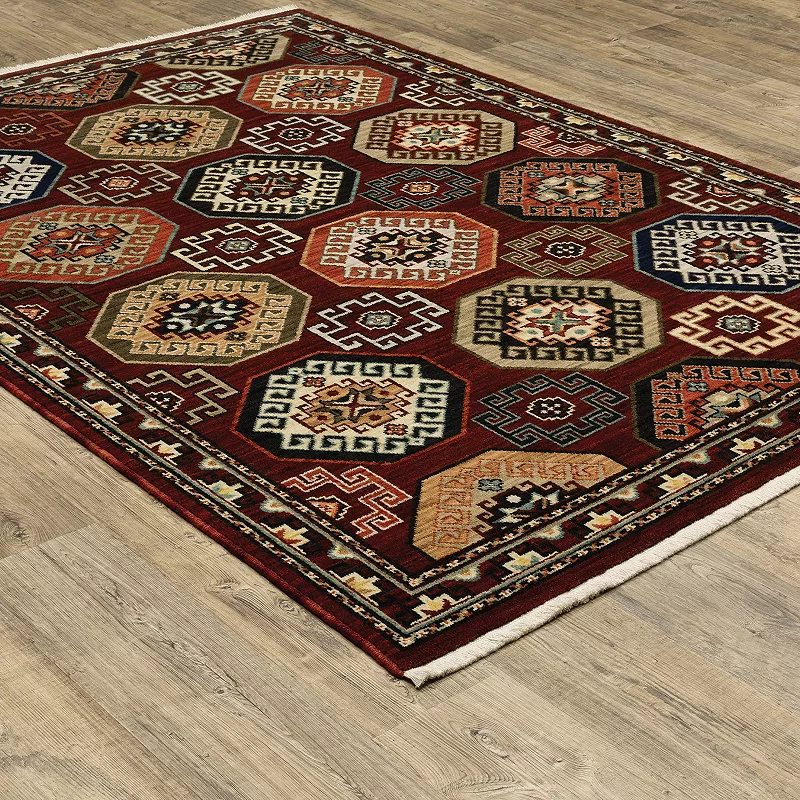 StyleHaven Linwood Dancing Medallion Fringed Area Rug