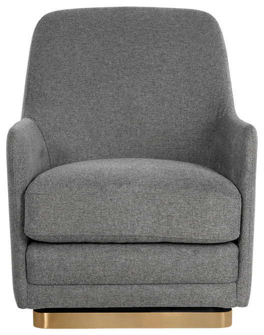 Indira Swivel Lounge Chair Belfast Koala Gray   Modern   Indoor Chaise Lounge Chairs   by Virgil Stanis Design  Houzz