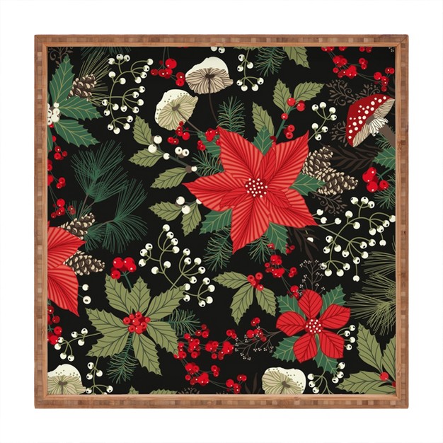 Sabine Reinhart Miracle Of Christmas Medium Square Bamboo Tray Deny Designs