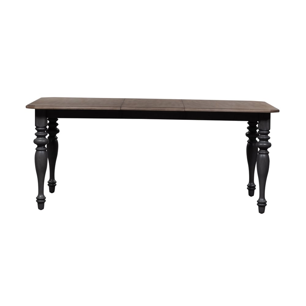 Ocean Isle Slate and Weathered Pine Rectangular Leg Table