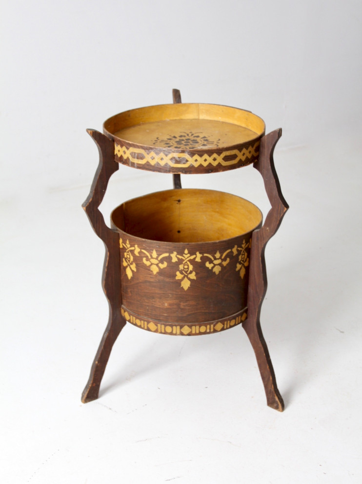 Consigned  Antique Band Box Side Table   Transitional   Side Tables And End Tables   by 86 Vintage  Houzz