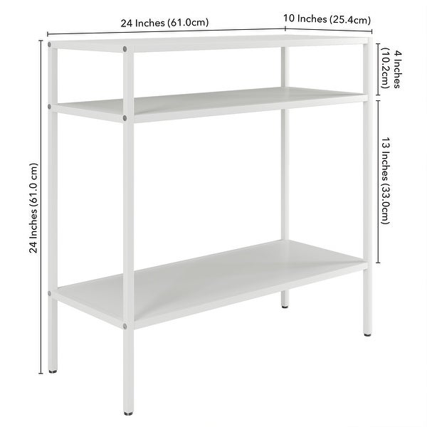 Ricardo Side Table with Metal Shelves